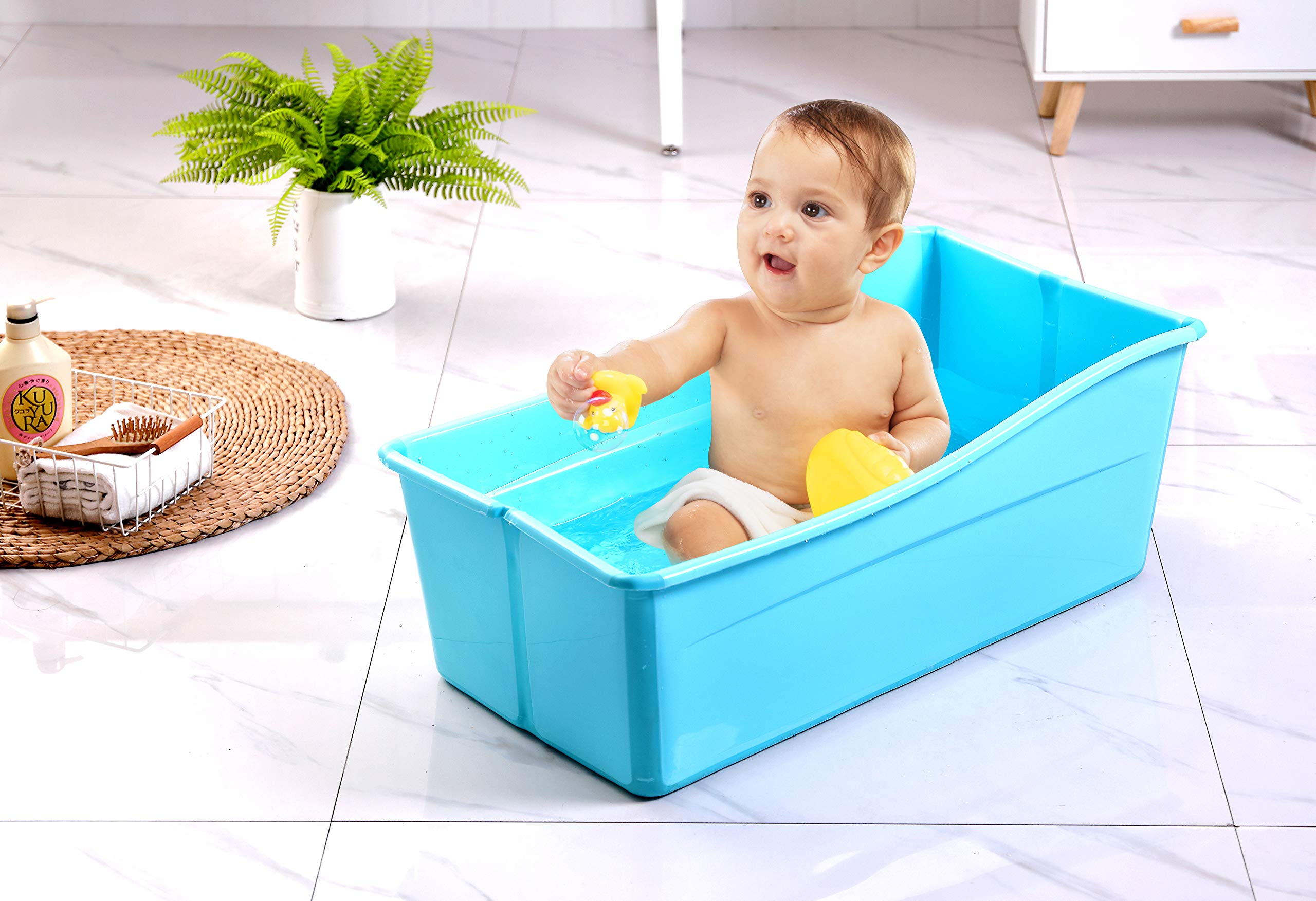 Amazon.co.jp: G Ganen プラスチック製折りたたみ式バスタブ シャワー